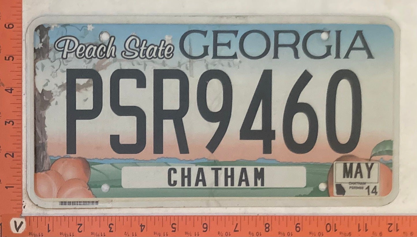 2014 Georgia #PSR9460 Passenger License Plate