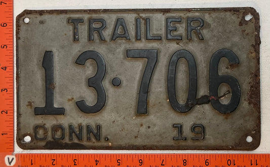 Undated Connecticut #13-706 Trailer License Plate