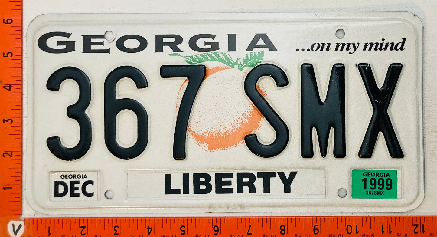 1999 Georgia #367 SMX Passenger License Plate