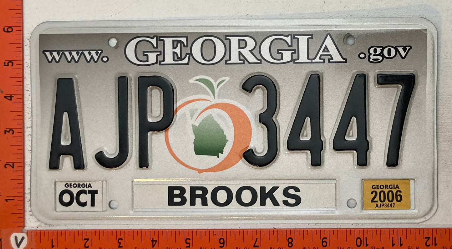 2006 Georgia #AJP 3447 Passenger License Plate