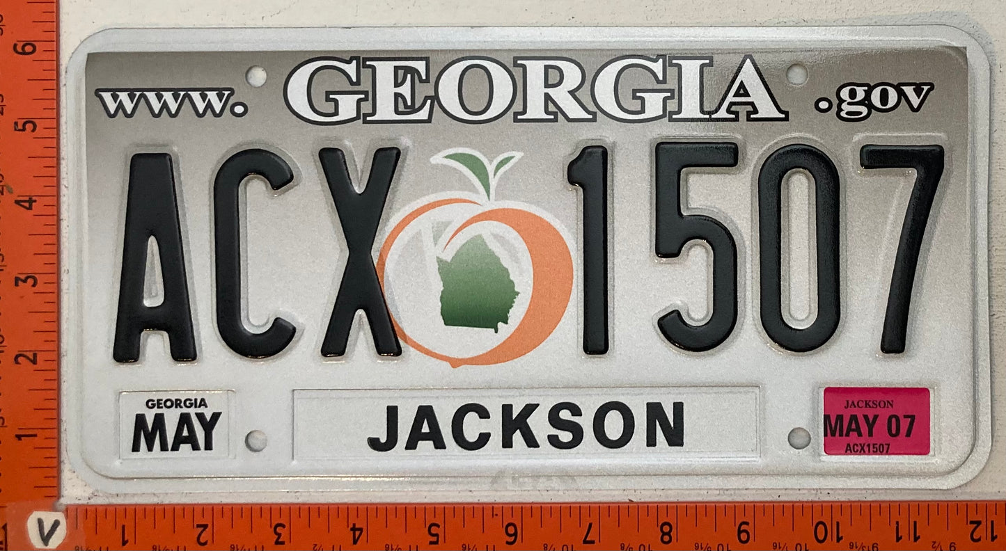 2007 Georgia #ACX 1502 Passenger License Plate