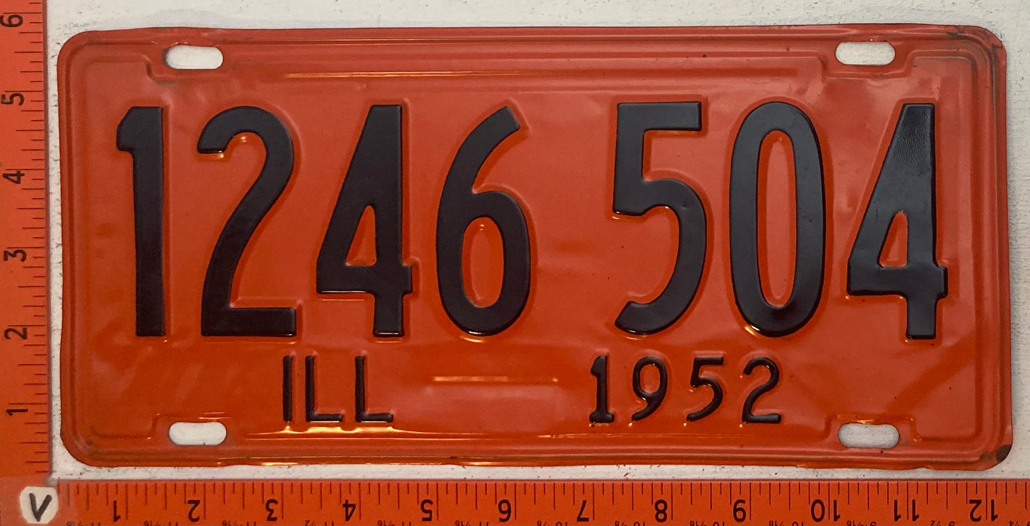 1952 Illinois #1246 504 Passenger License Plate