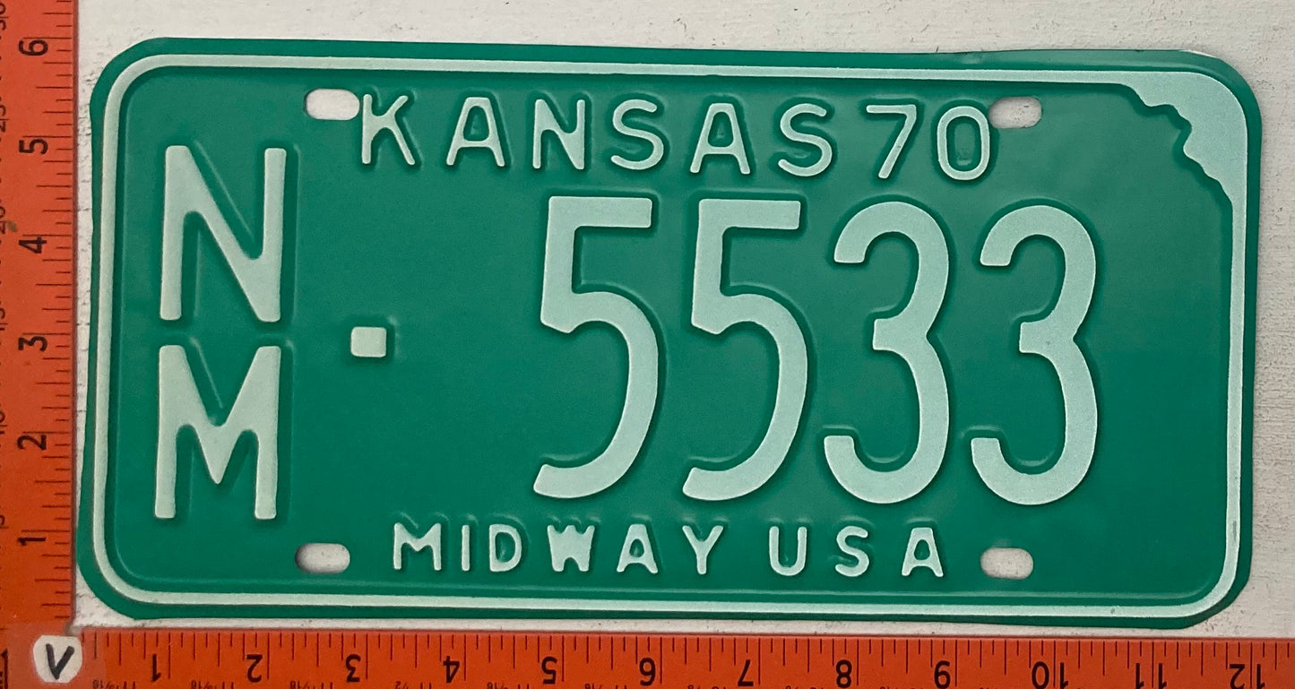 1970 Kansas #N/M 5533 Passenger License Plate