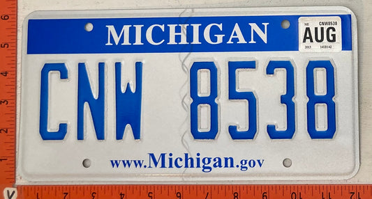 2013 Michigan #CNW 8538 Passenger License Plate