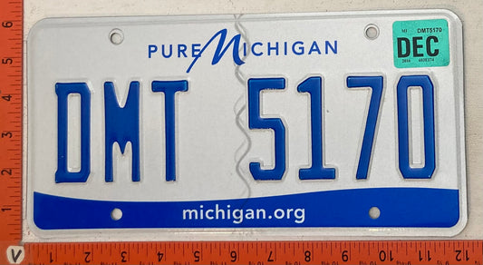 2016 Michigan #DMT 5170 Passenger License Plate