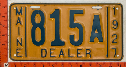 1927 Maine #815A Dealer License Plate