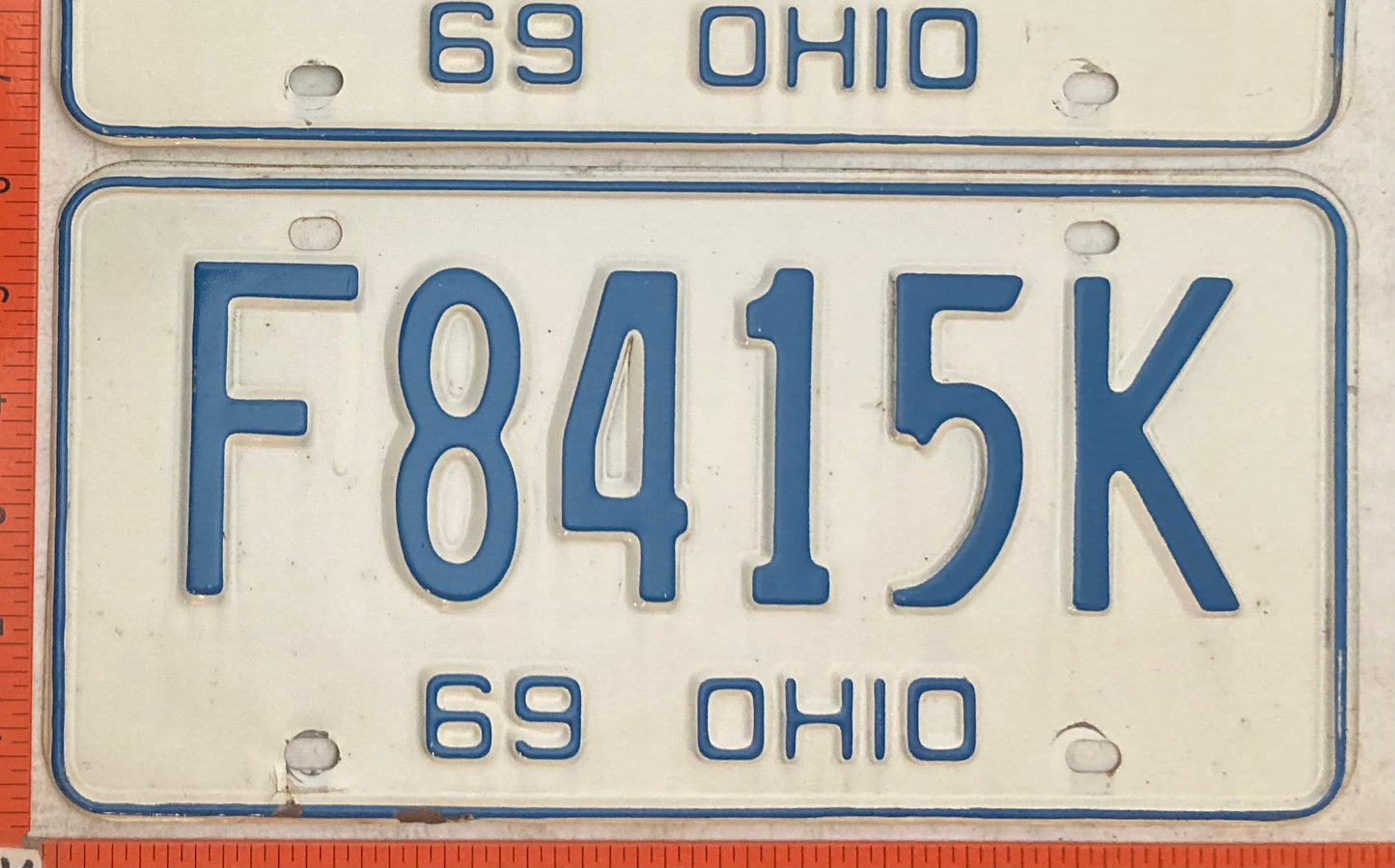 1969 Ohio #F8415K Passenger License Plate (Pair)