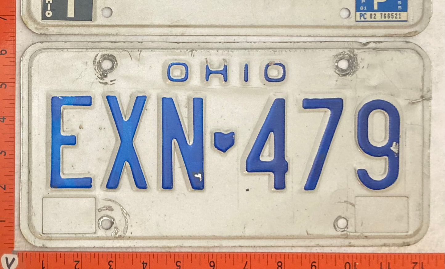 1981 Ohio #EXN 479 Passenger License Plate (Pair)