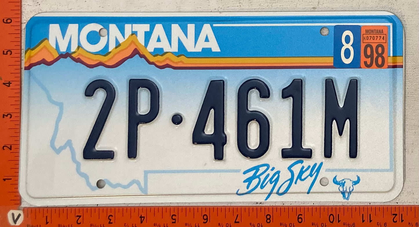 1998 Montana #2P-461M Passenger License Plate