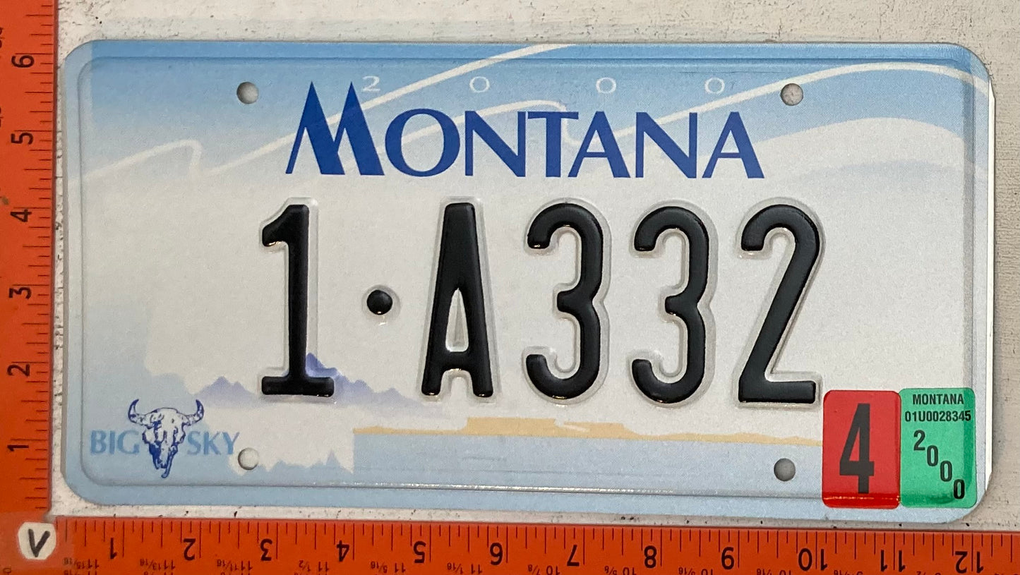 2000 Montana #1-A332 Passenger License Plate