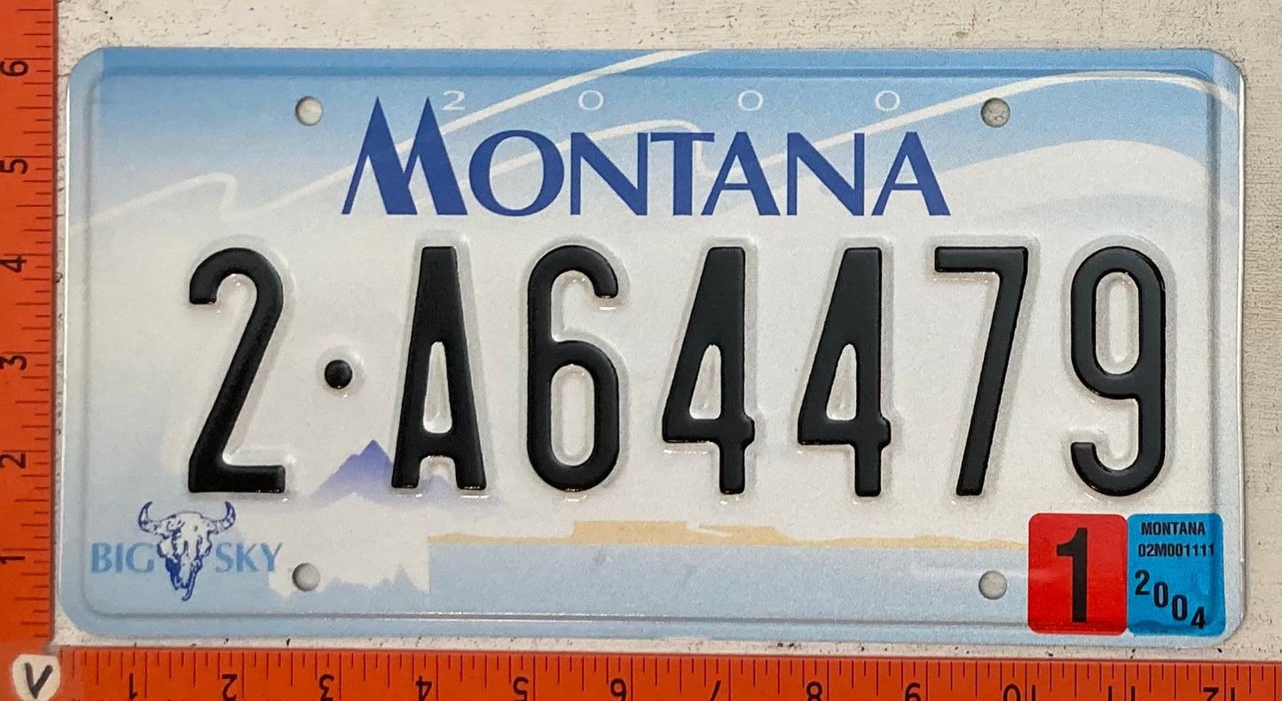 2004 Montana #2-A64479 Passenger License Plate
