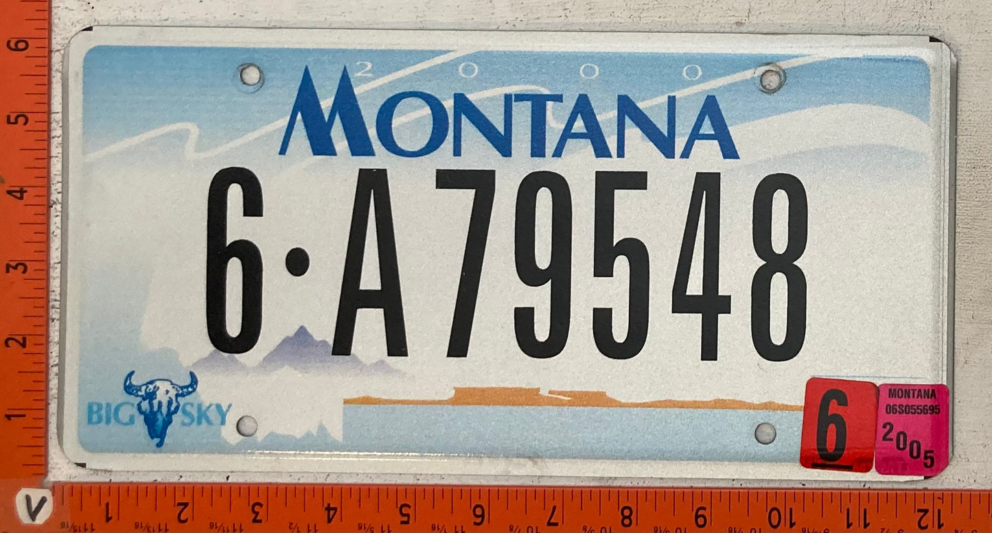 2005 Montana #6-A79548 Passenger License Plate