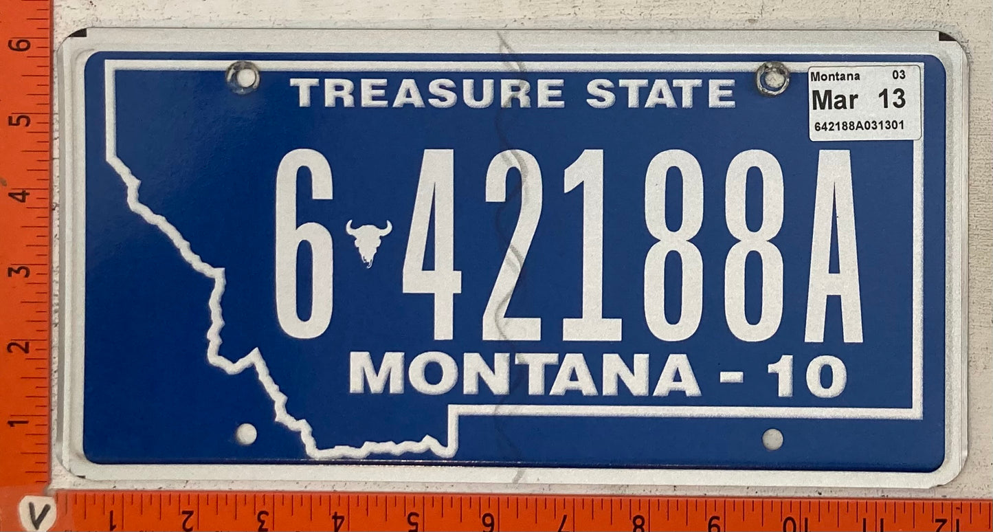 2013 Montana #6-42188A Passenger License Plate