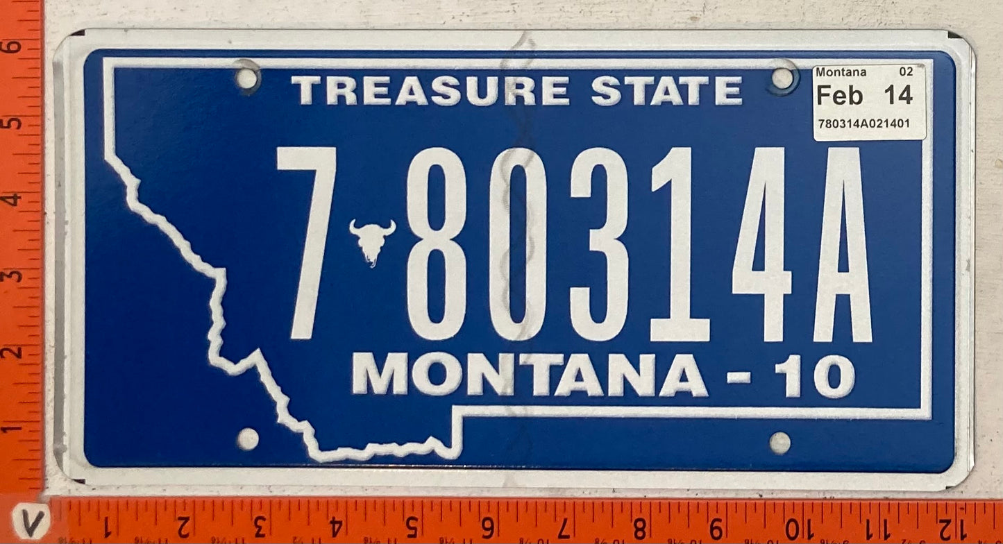 2014 Montana #7-80314A Passenger License Plate