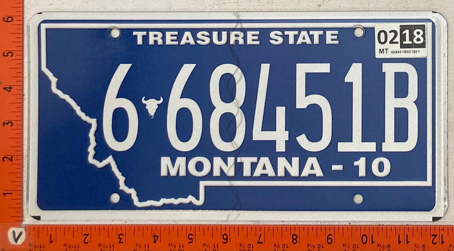 2018 Montana #6-68451B Passenger License Plate