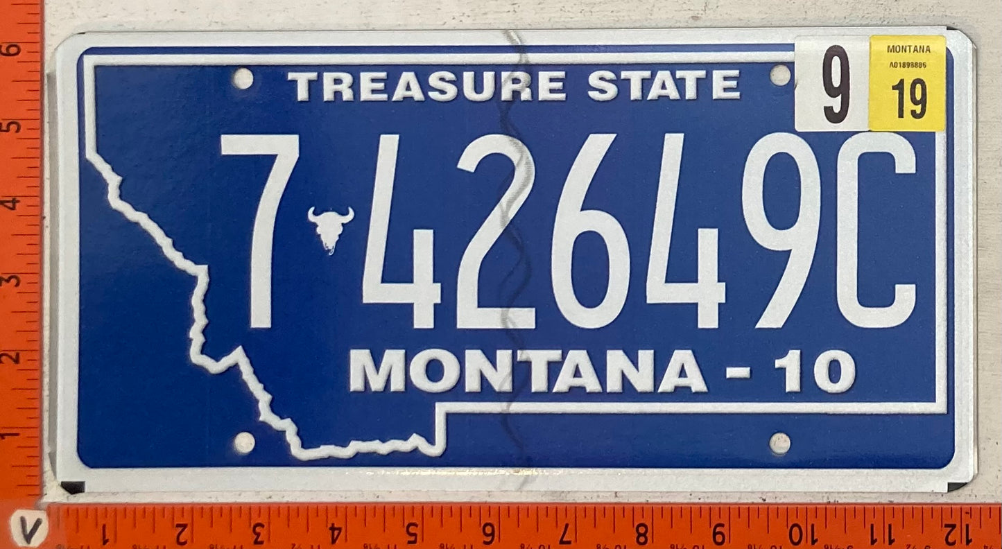 2019 Montana #7-42649C Passenger License Plate