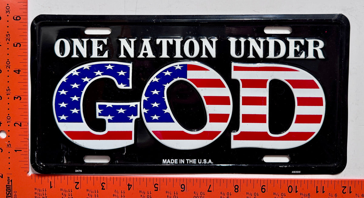 One Nation Under God Booster License Plate