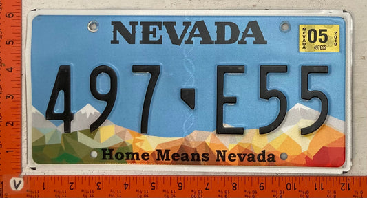 2005 Nevada #487-E55 Passenger License Plate