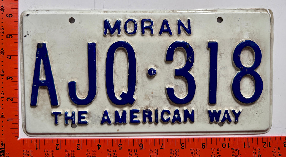 Moran The American Way Booster License Plate