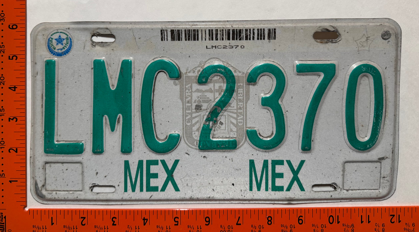 1999-2001 Estado de Mexico, Mexico #LMC2370 Passenger License Plate