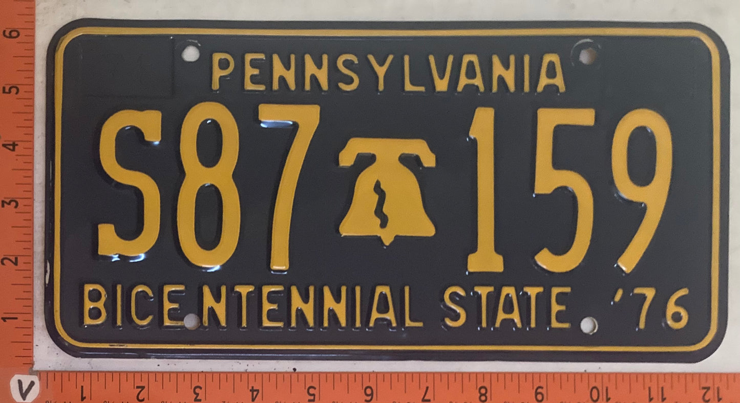 1971 Pennsylvania #S87 159 Passenger License Plate