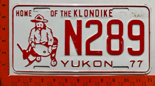 1977 Yukon #N289 Passenger License Plate