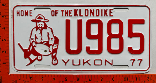 1977 Yukon #U985 Passenger License Plate