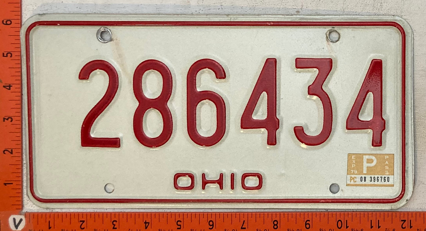 1979 Ohio #286434 Passenger License Plate