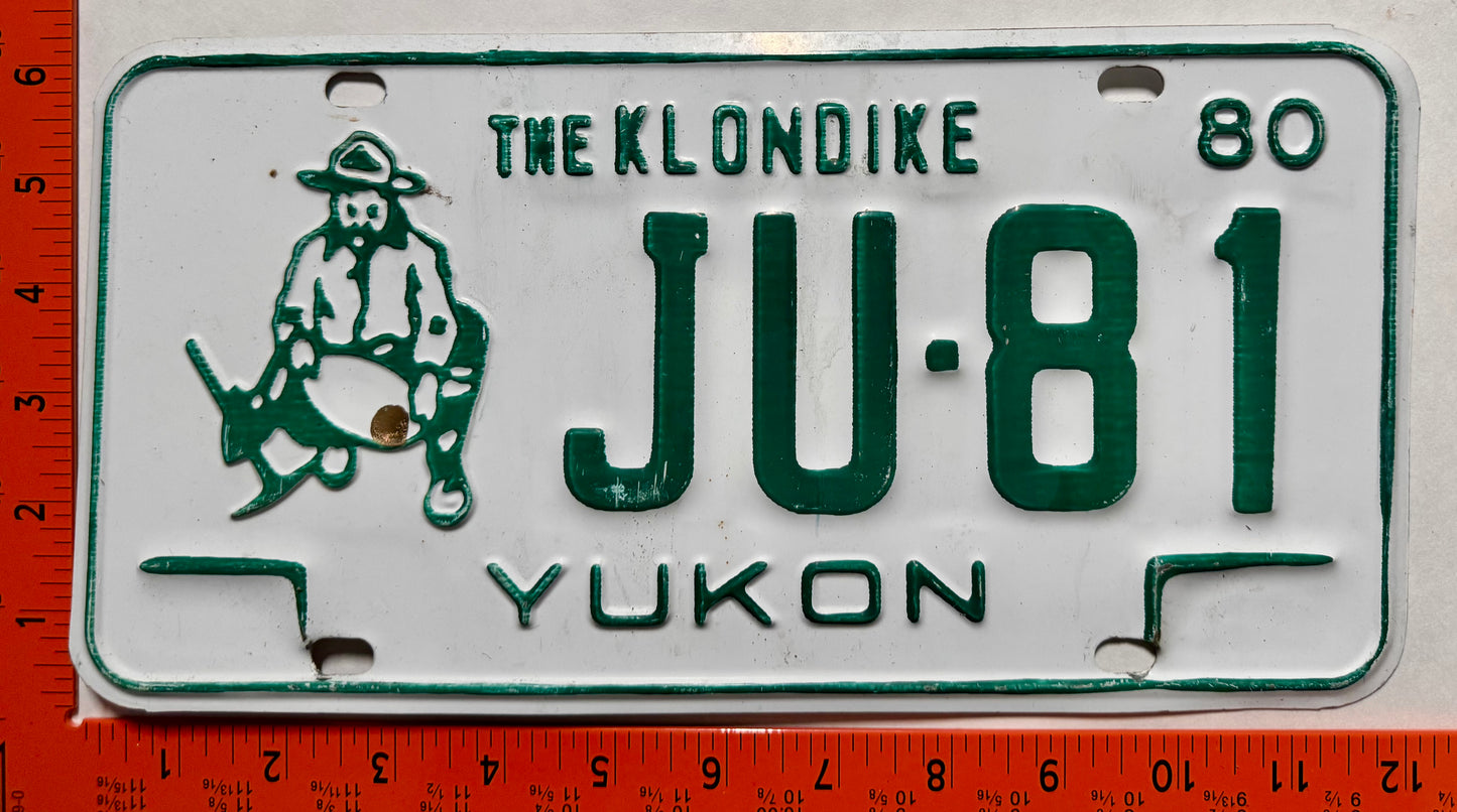 1980 Yukon #JU-81 Passenger License Plate