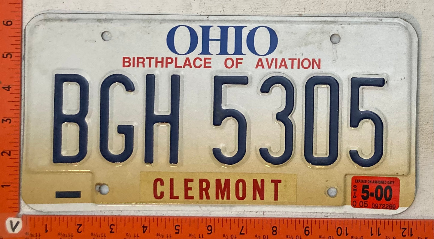 2000 Ohio #BGH 5305 Passenger License Plate