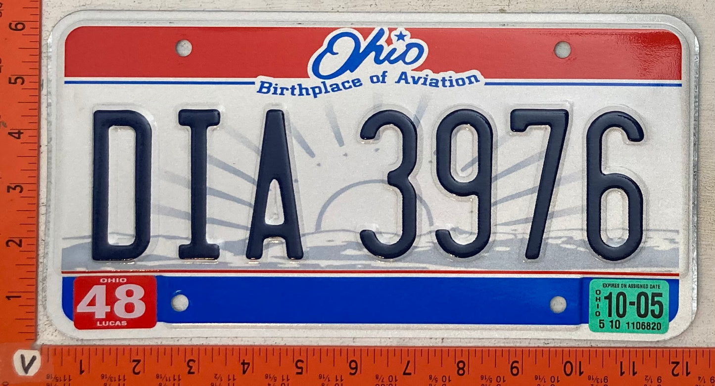 2005 Ohio #DIA 3976 Passenger License Plate