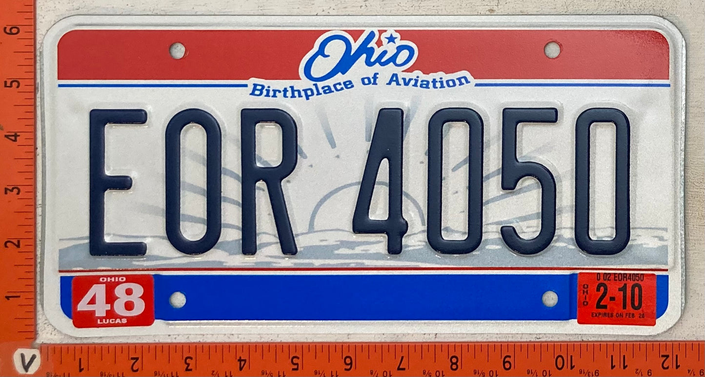 2010 Ohio #EOR 4050 Passenger License Plate