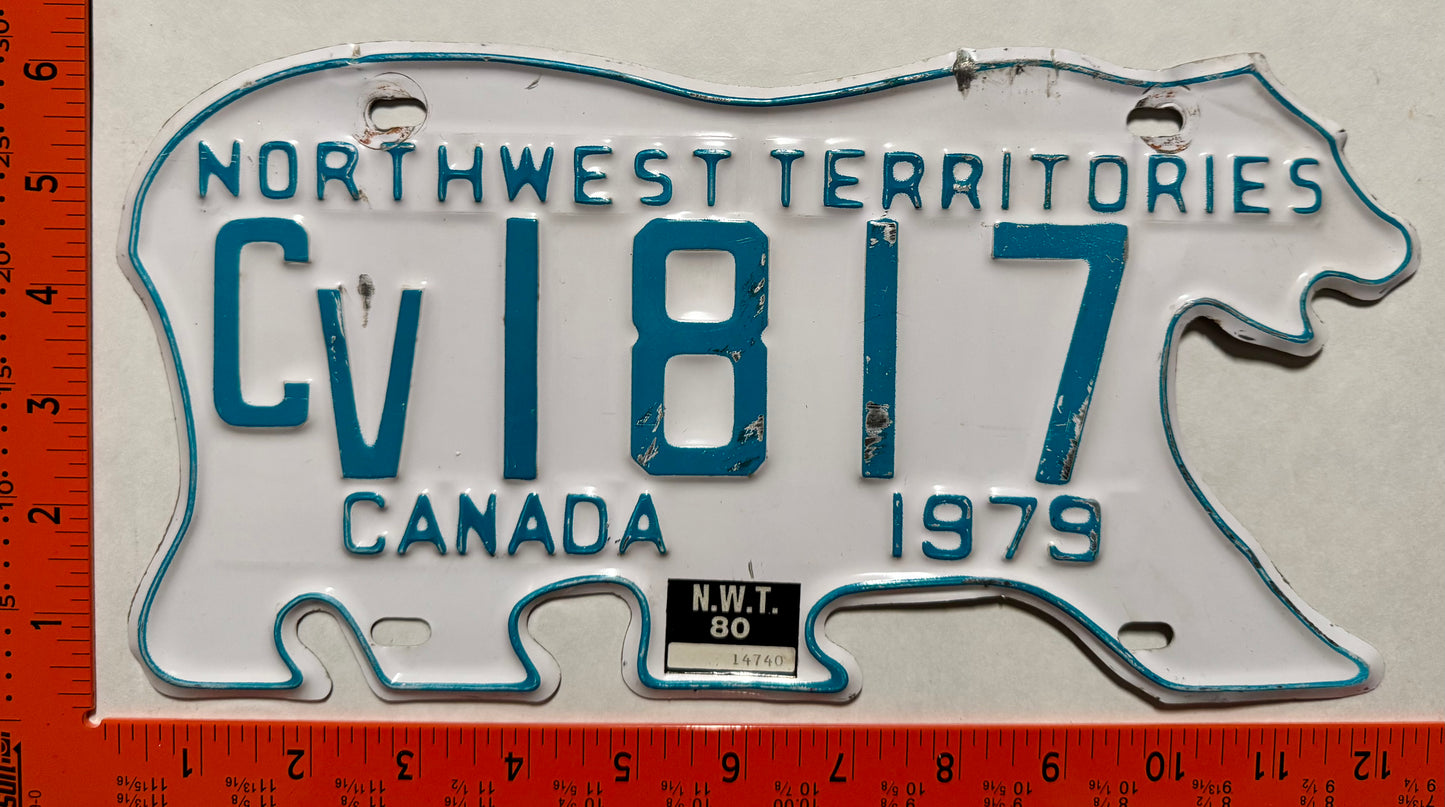 1980 Northwest Territories #CV1817 Commercial License Plate