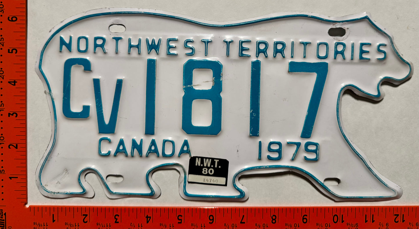1980 Northwest Territories #CV1817 Commercial License Plate