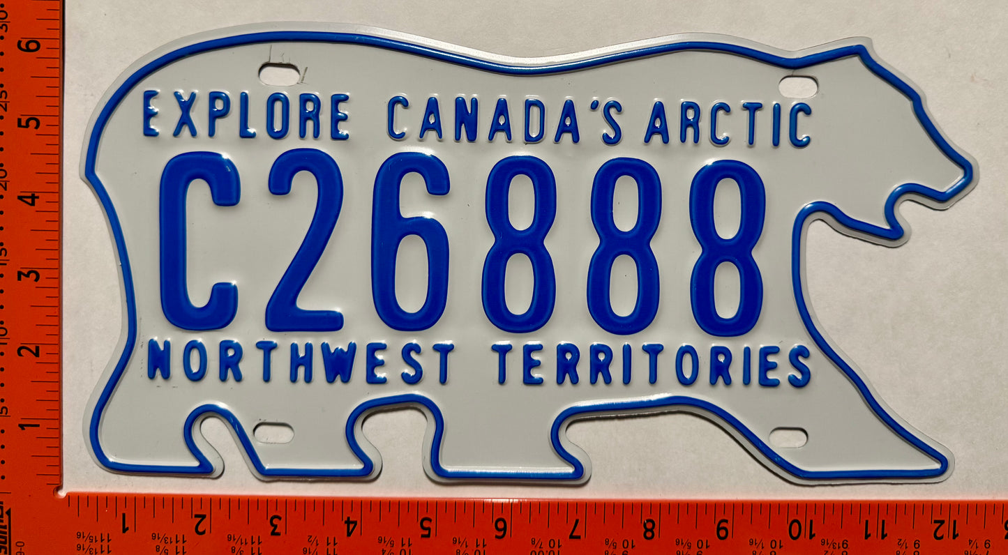 undated Northwest Territories #C26888 Commercial License Plate