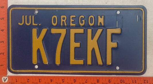 1956 Base Oregon #K7EKF Ham Radio License Plate