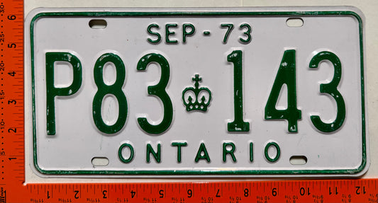1973 Ontario #P83 143 Commercial License Plate
