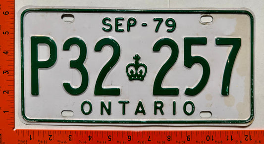 1979 Ontario #P32 257 Commercial License Plate