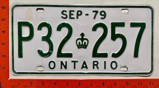 1979 Ontario #P32 257 Commercial License Plate