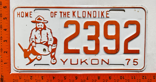 1975 Yukon #2392 Passenger License Plate