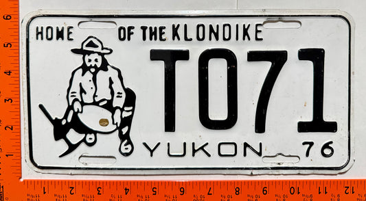 1976 Yukon #T071 Passenger License Plate