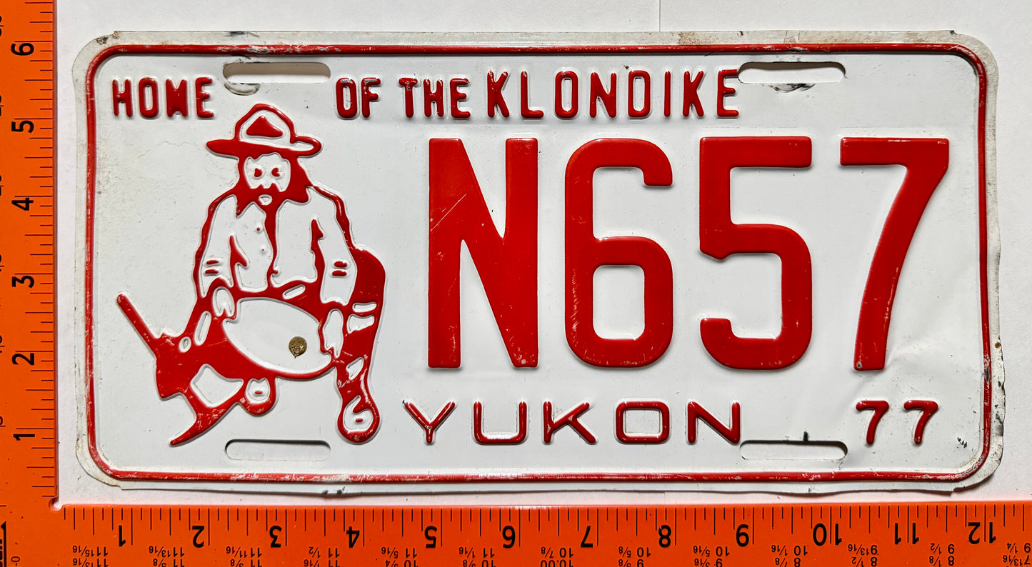 1977 Yukon #N657 Passenger License Plate