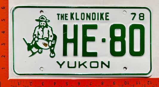 1978 Yukon #HE-80 Passenger License Plate