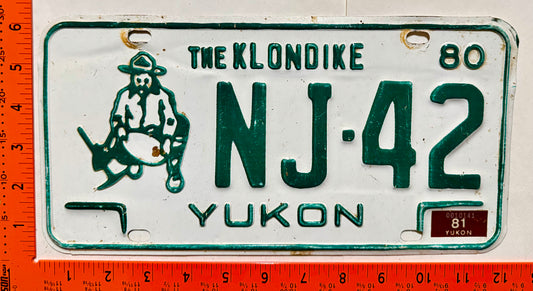 1981 Yukon #NJ-42 Passenger License Plate