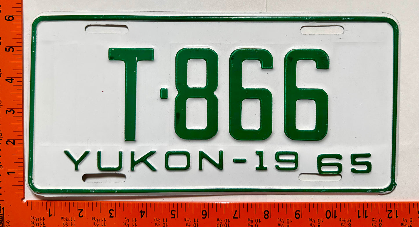 1965 Yukon #T-866 Truck License Plate