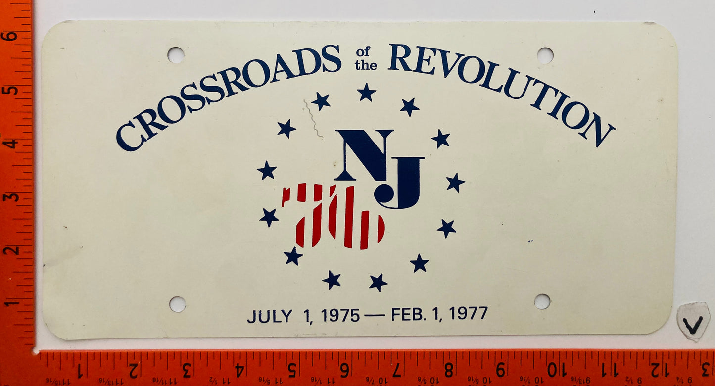 1976 New Jersey Bicentennial Booster License Plate (Flat)