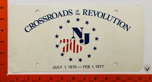 1976 New Jersey Bicentennial Booster License Plate (Flat)