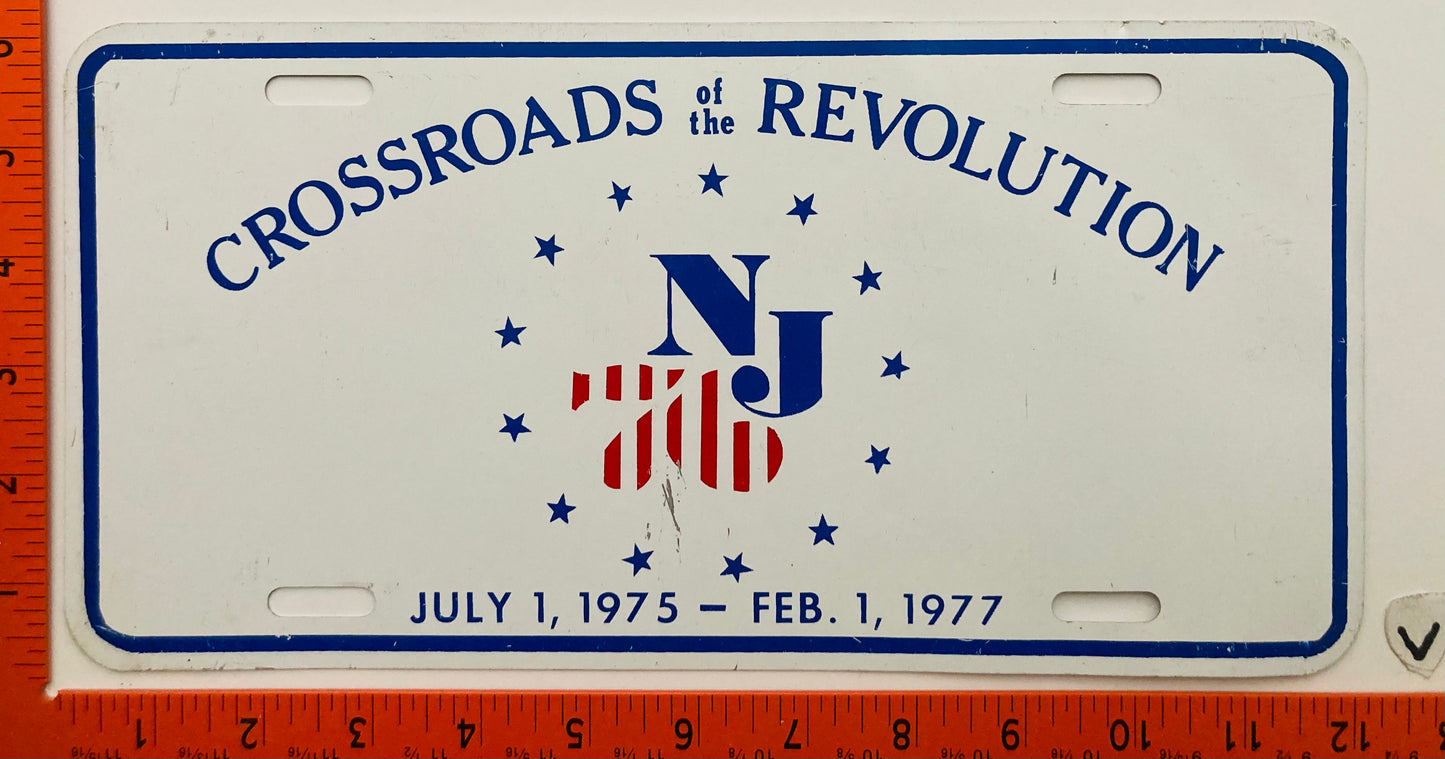 1976 New Jersey Bicentennial Booster License Plate (Flat)