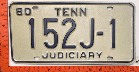 1980 Tennessee #152J-1 Judiciary License Plate