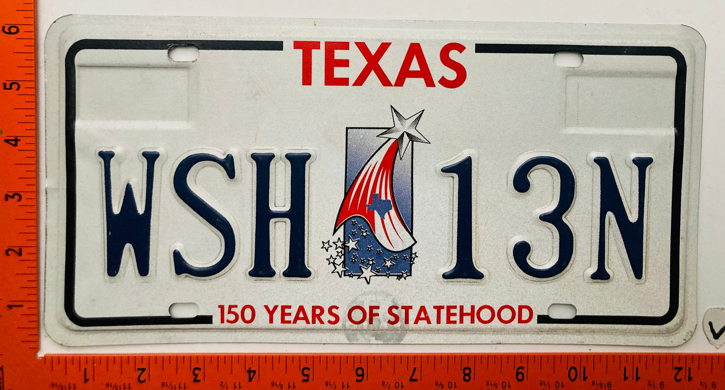 1995 Texas #WSH 13N Passenger License Plate